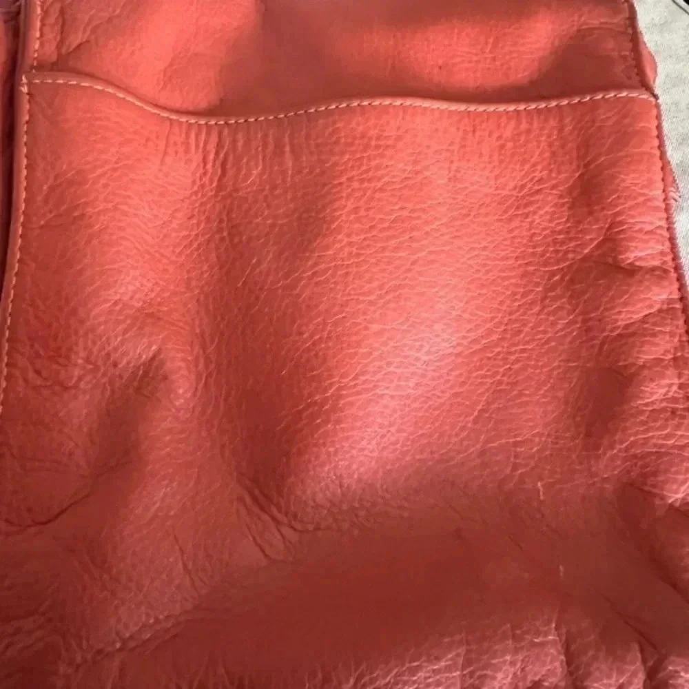 JP Ourse & Cie Leather Crossbody Bag Orange - Picture 3 of 4